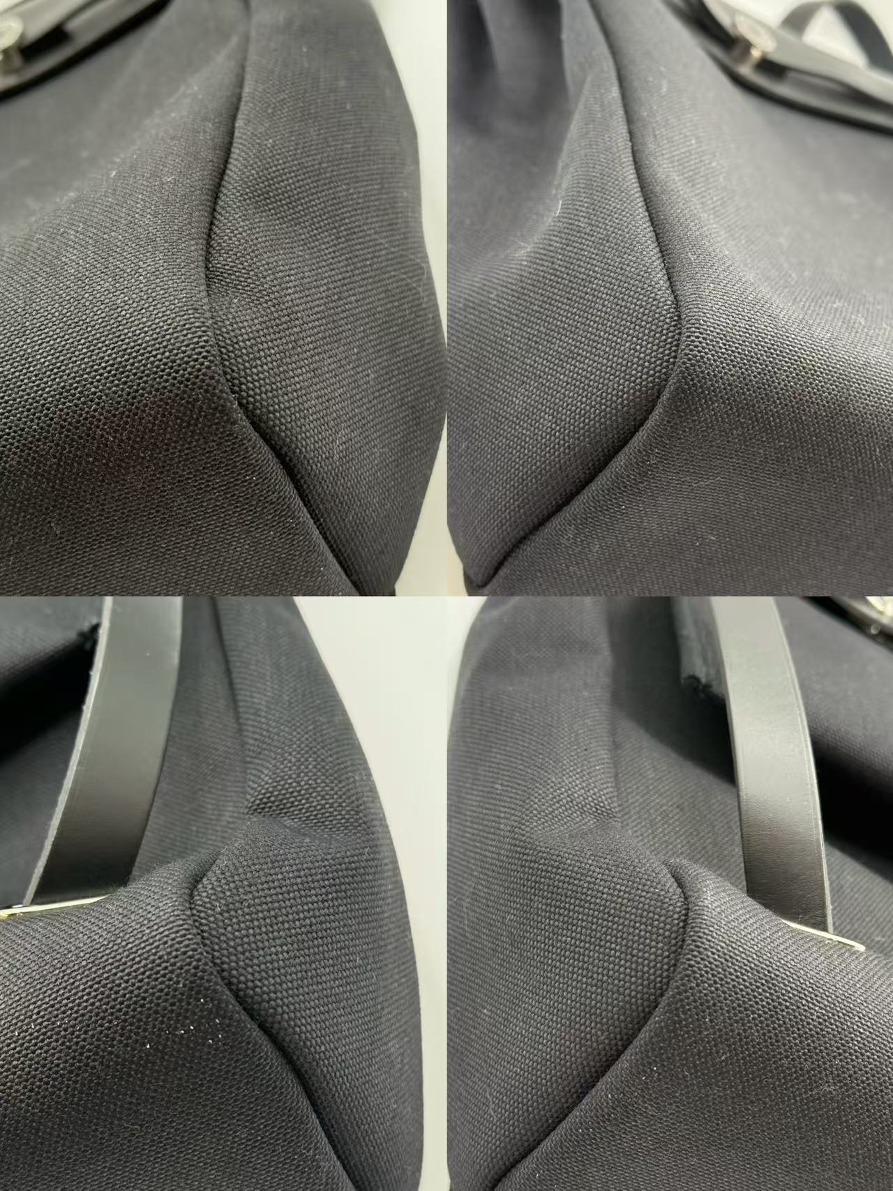 HERMES Military Toile Vache Hunter Herbag a Dos Zip Retourne Backpack Black