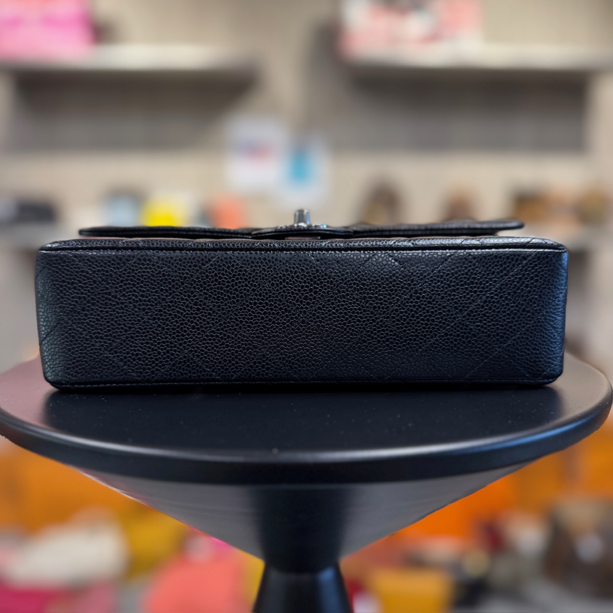 Chanel Double Flap Bag Black Caviar SHW