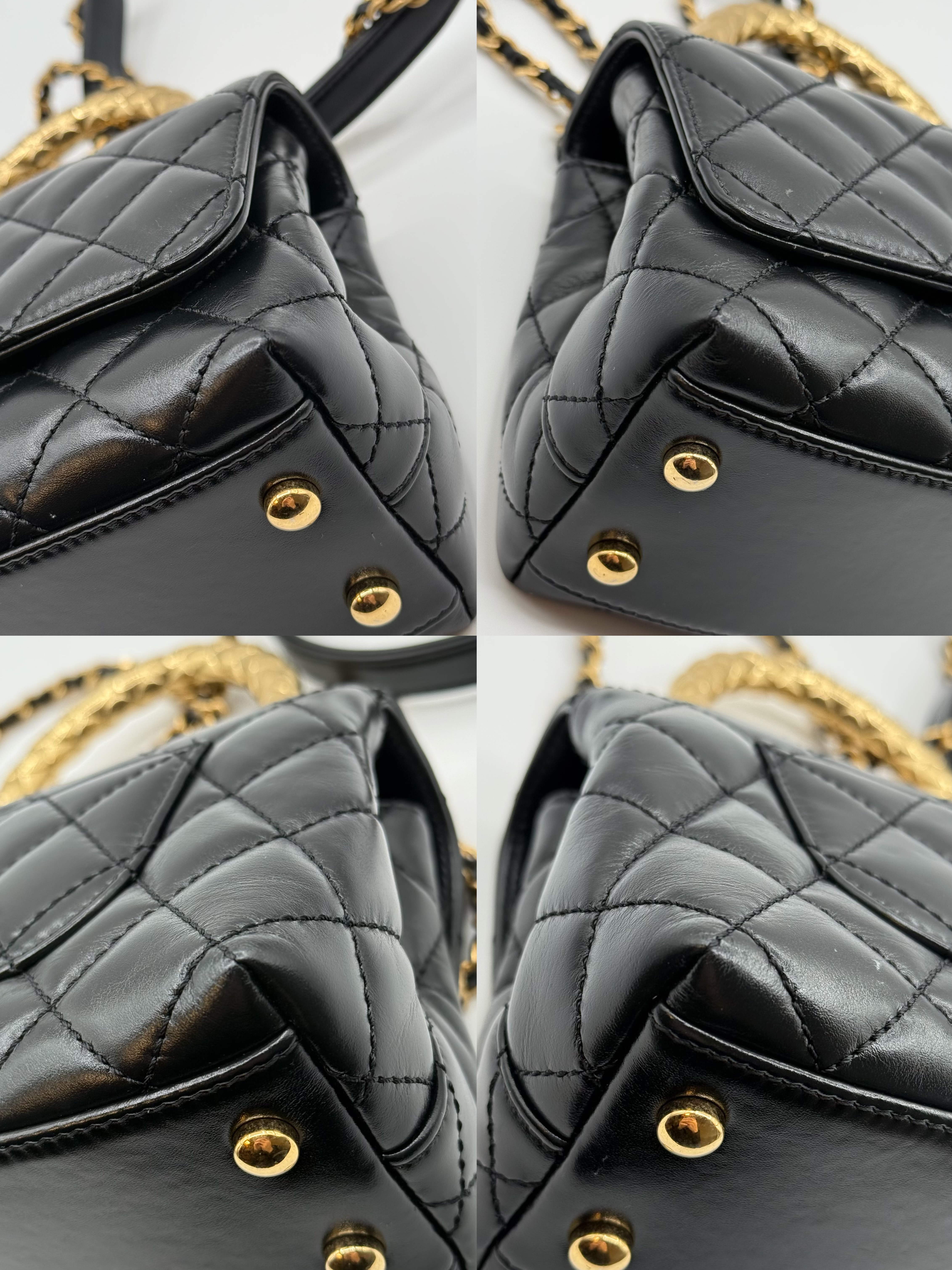 Chanel Mini Coco Handle Shiny Calfskin Black GHW