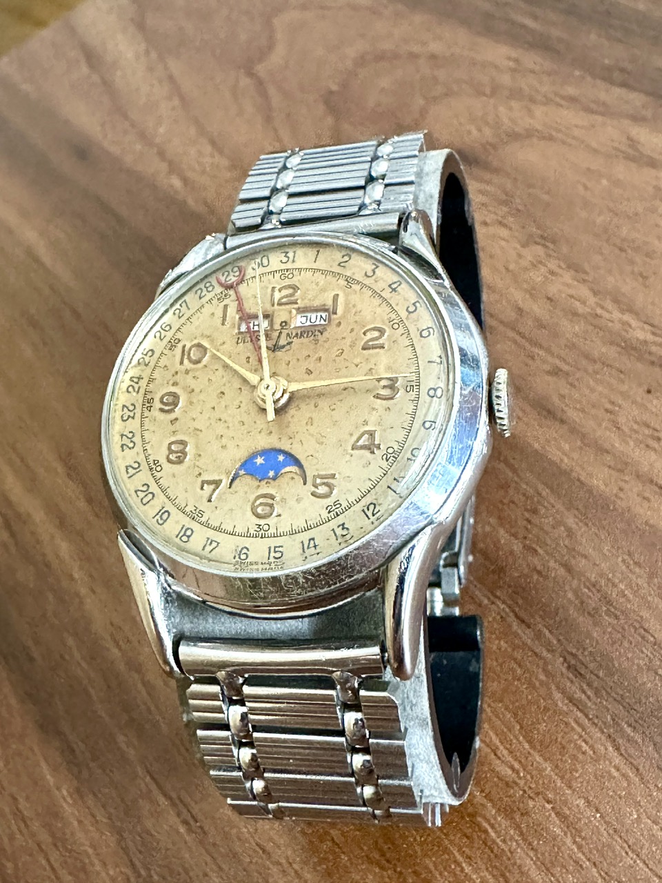 Ulysse Nardin Triple Date Calendar Mechanical With UN Band Extra RARE