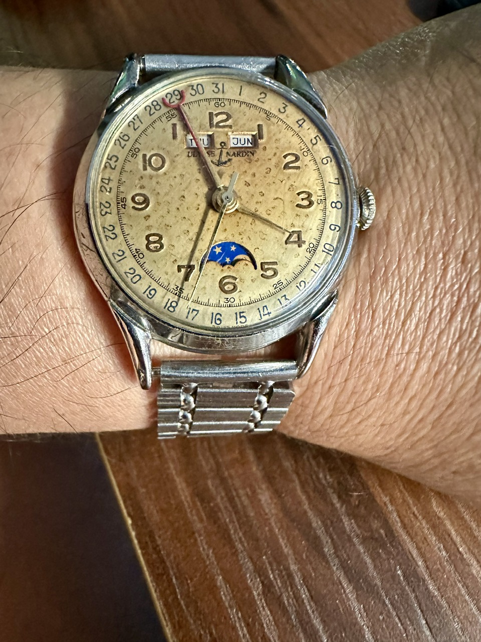 Ulysse Nardin Triple Date Calendar Mechanical With UN Band Extra RARE