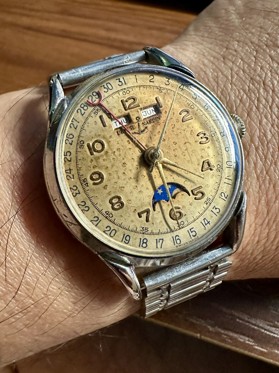 Ulysse Nardin Triple Date Calendar Mechanical With UN Band Extra RARE